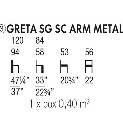 GRETA SG SC ARM METAL
