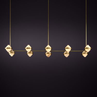 IRIS DECA ARRAY Pendant Light | Alabaster & Brass Lighting