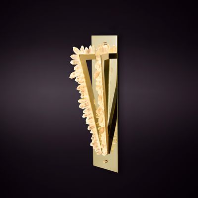 PYTHAGORAS Wall Light | Geometric Quartz & Brass Lighting
