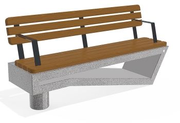 Bench | Concrete bench - Model 120 | Encho Enchev-ETE | Street bench | Park and garden bench | Outdoor furniture