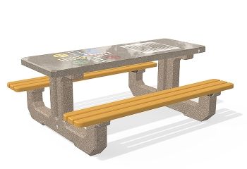 Play table | Picnic play table - Model 221 | Concrete tables for playing chess, checkers, backgammon, Nine men's morris or ludo | Encho Enchev-ETE | Tables for park and garden