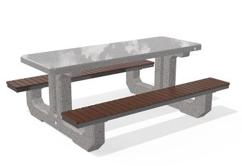 Table | Concrete Picnic Table - Model 220 | Encho Enchev-ETE | Picnic table made out of concrete | Concrete table for park and garden | Exterior furniture