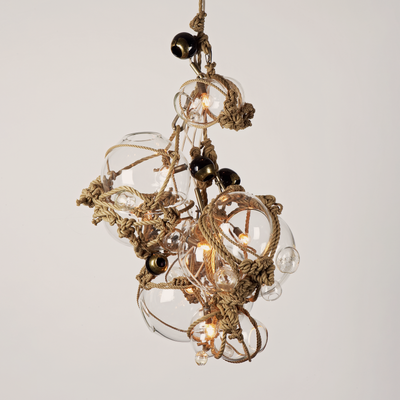 Knotty Bubbles | Chandelier - 3 Lg, 2 Sm Bubbles, 5 Barnacles | Lindsey Adelman