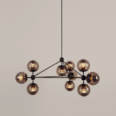 Modo | Chandelier - 3 Sided, 10 Globes | Jason Miller