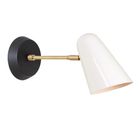 White Cone with Brass Arm and Accents