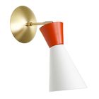 Brass with Persimmon and White
