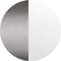 Brushed Steel - Matt White