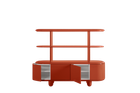 Coral red / Grey