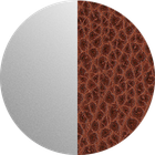 Satin Nickel - Dark Leather