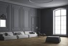 Brushed varnished grigio tannino chamfered