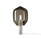 T1 Carrara white marble grey blown glass