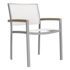 Silver/white/teak