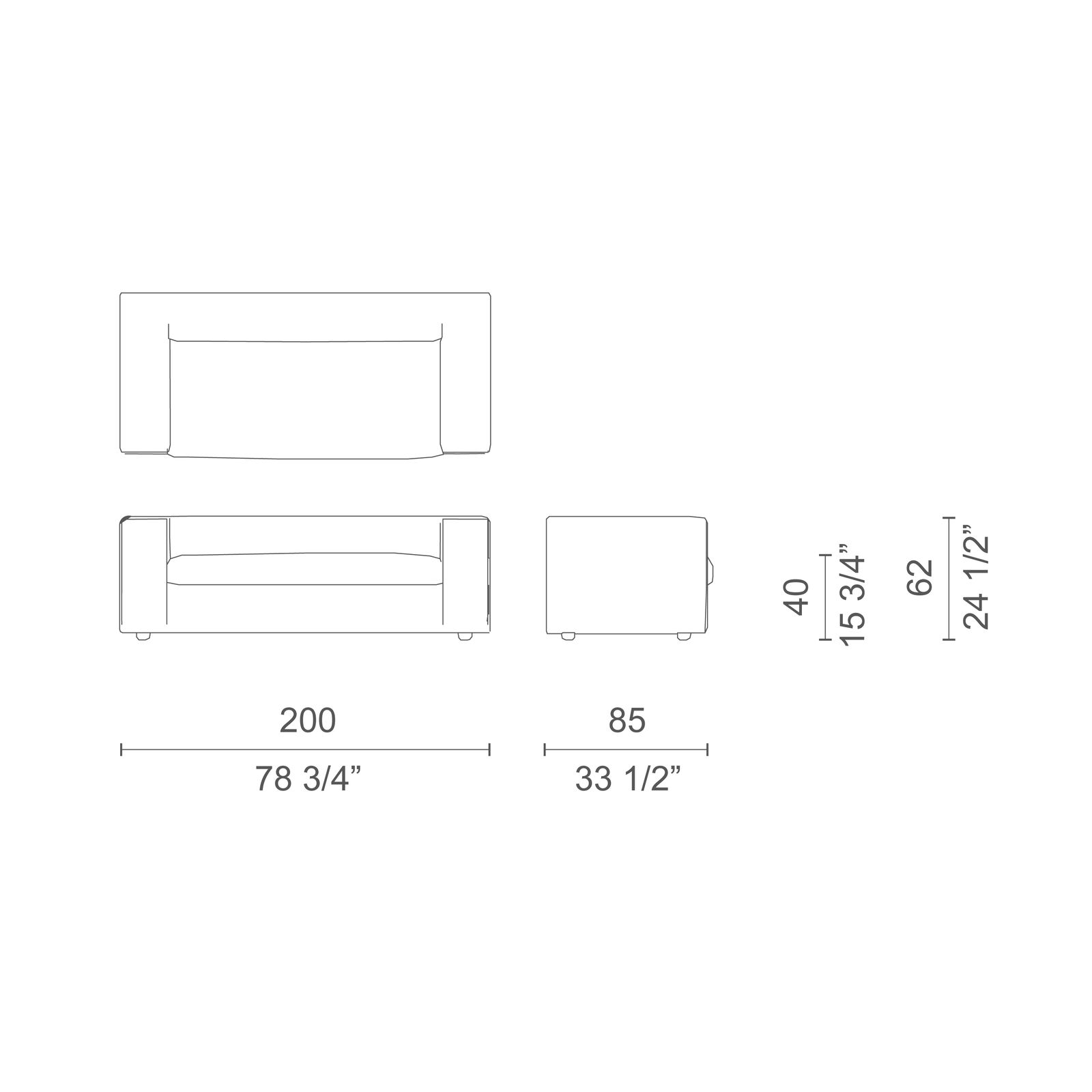 Cuba 25 Sofa-Bed dimensions
