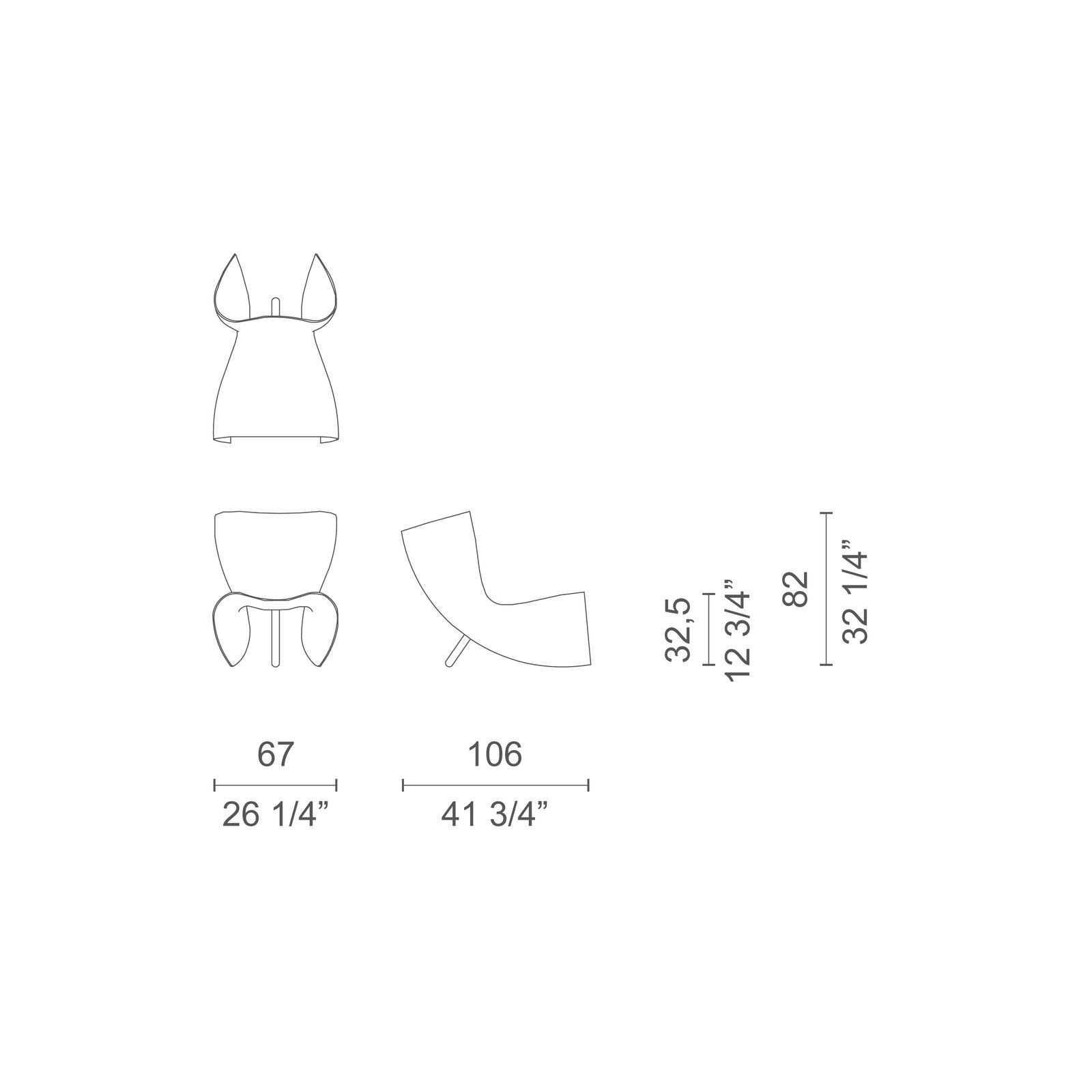 Felt Chair dimensions