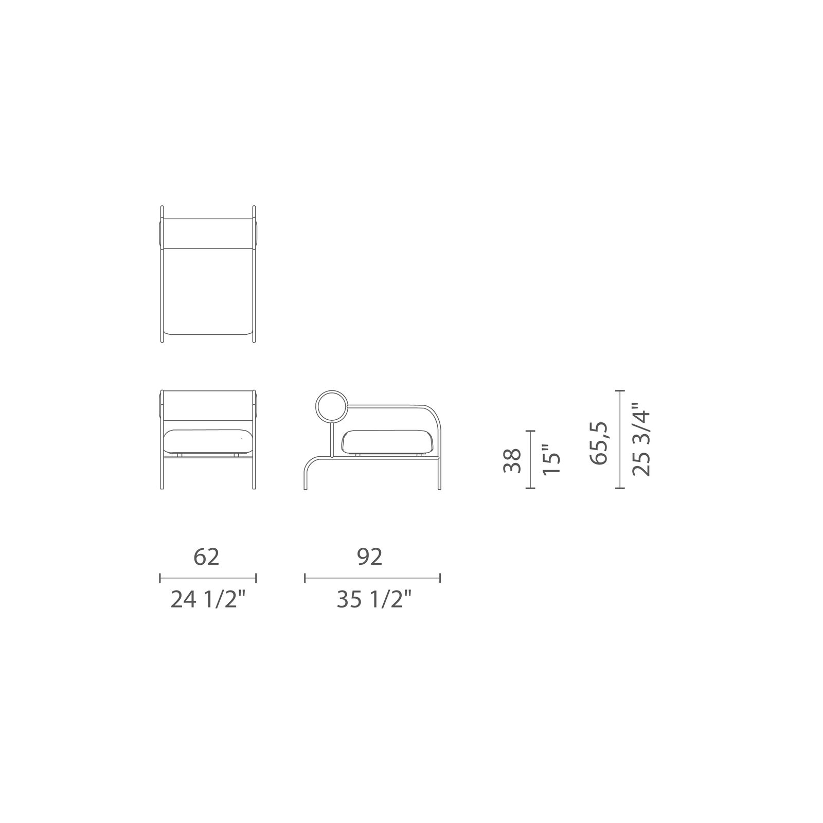 Sofa with Arms dimensions