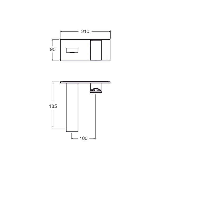 Tabula CRITA956 - external basin trim set dimensions