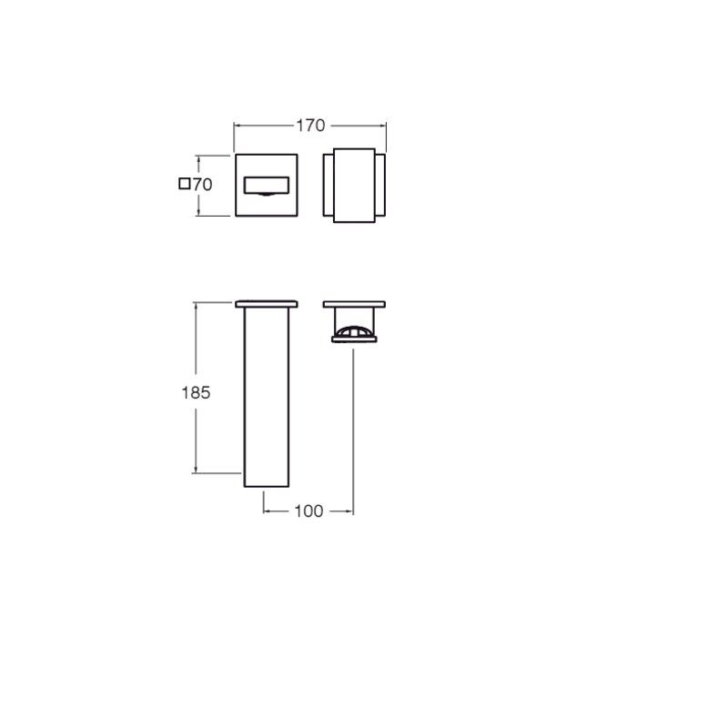 Tabula CRITA957 - external basin trim set dimensions