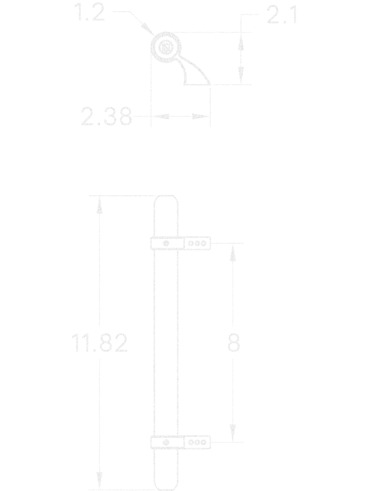 Capital Pull 8" dimensions