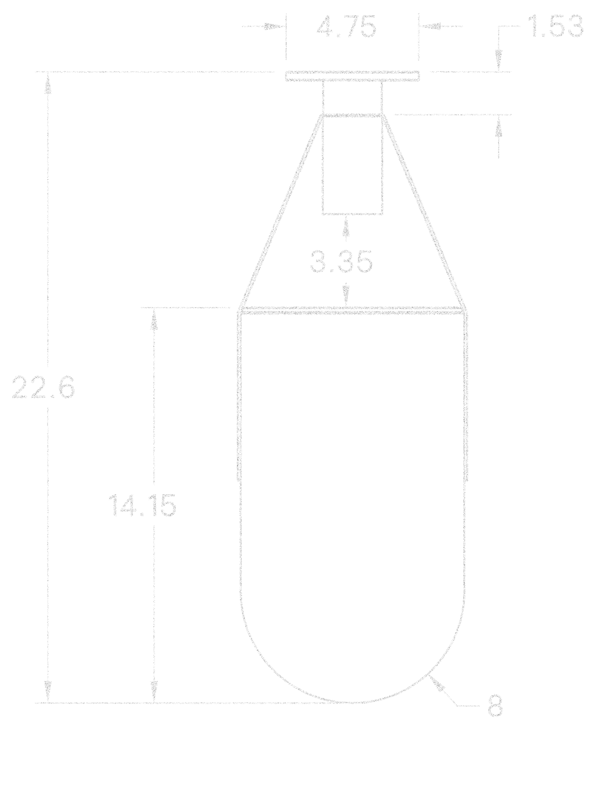 Flush Well 14" dimensions