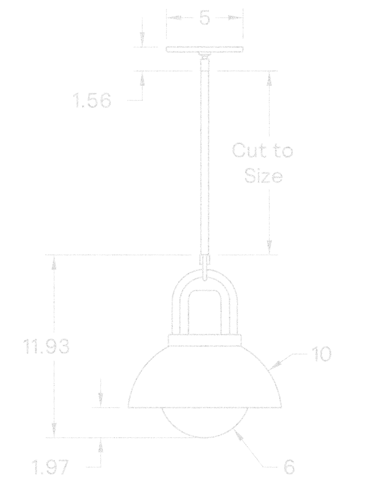 Glass Arc 10" dimensions