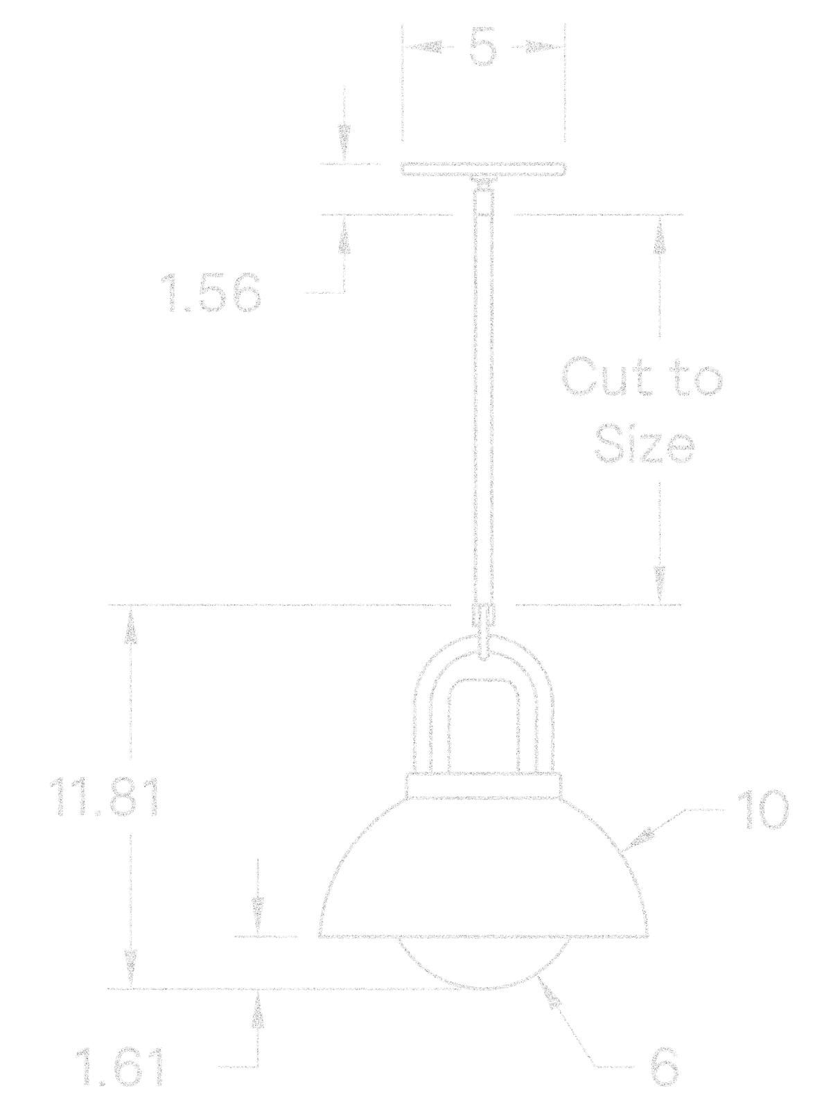 Perforated Arc 10" dimensions
