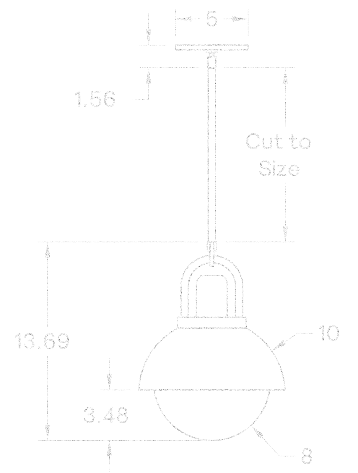 Perforated Arc Dome 10" dimensions