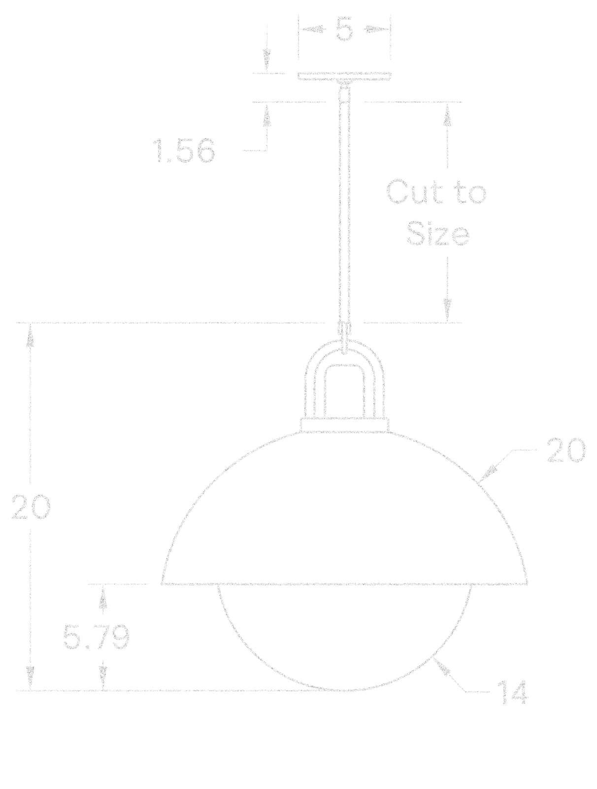 Perforated Arc Dome 20" dimensions