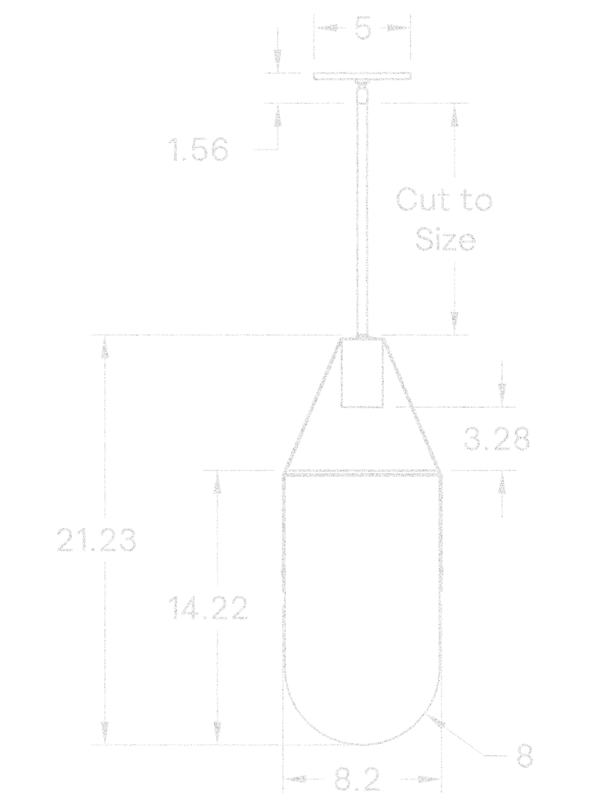 Well Pendant 14" dimensions
