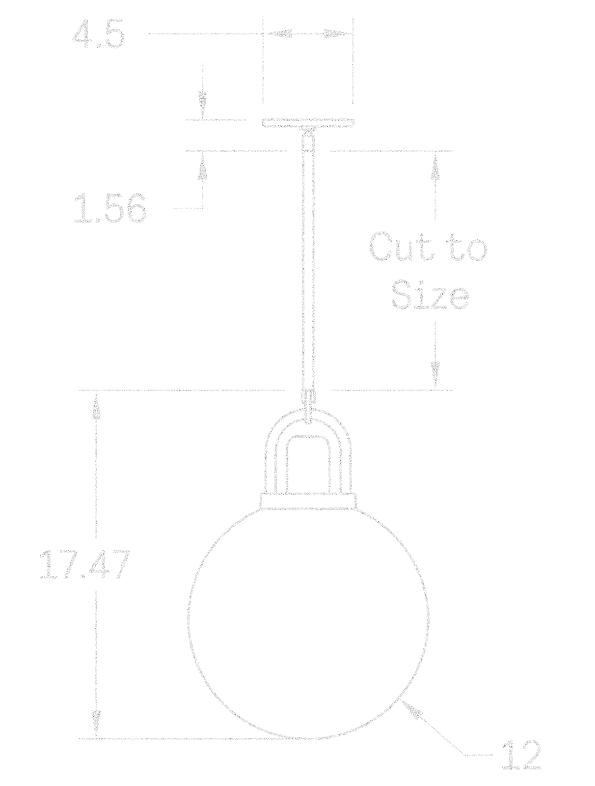 Arc Globe 12" dimensions