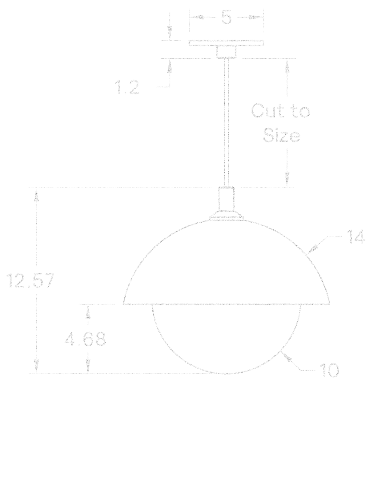 Dome Pendant 14" dimensions