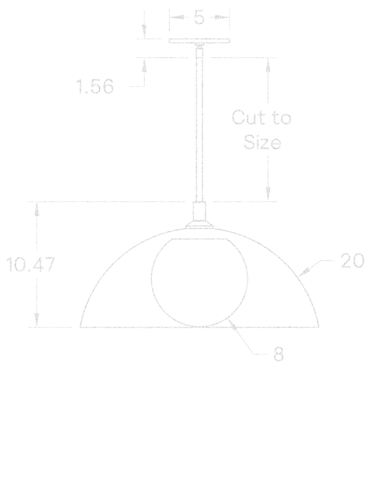 Half Dome Pendant 20" dimensions