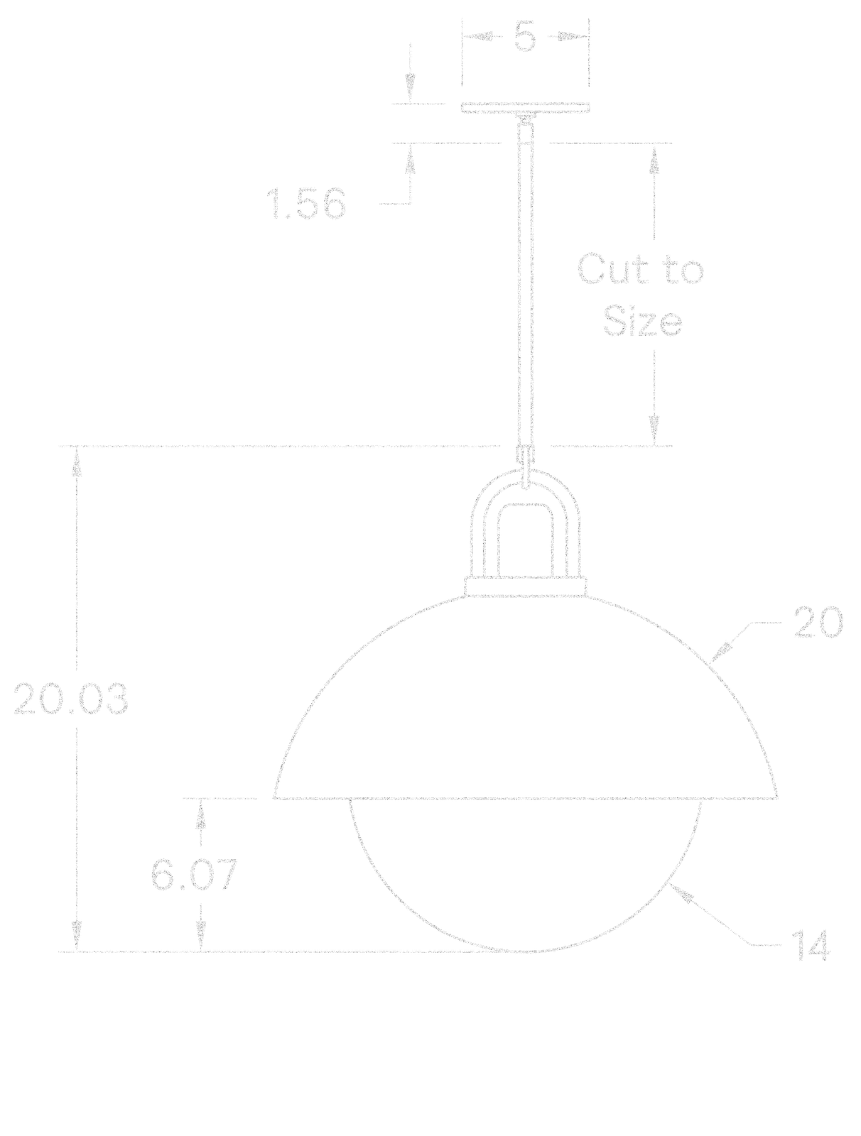 Arc Dome 20" dimensions