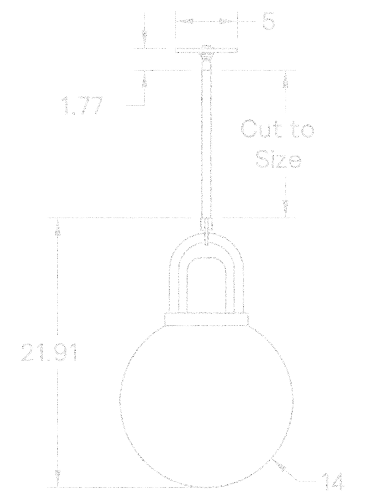 Arc Globe 14" dimensions