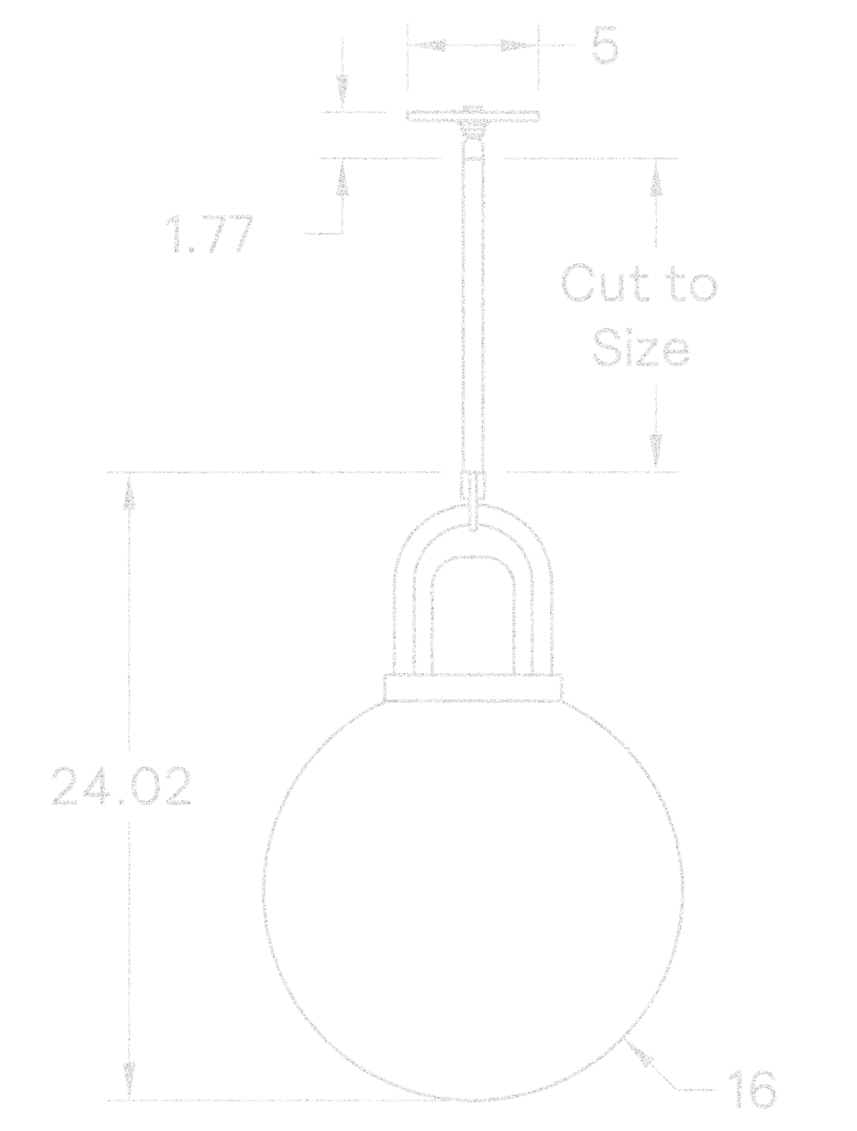 Arc Globe 16" dimensions