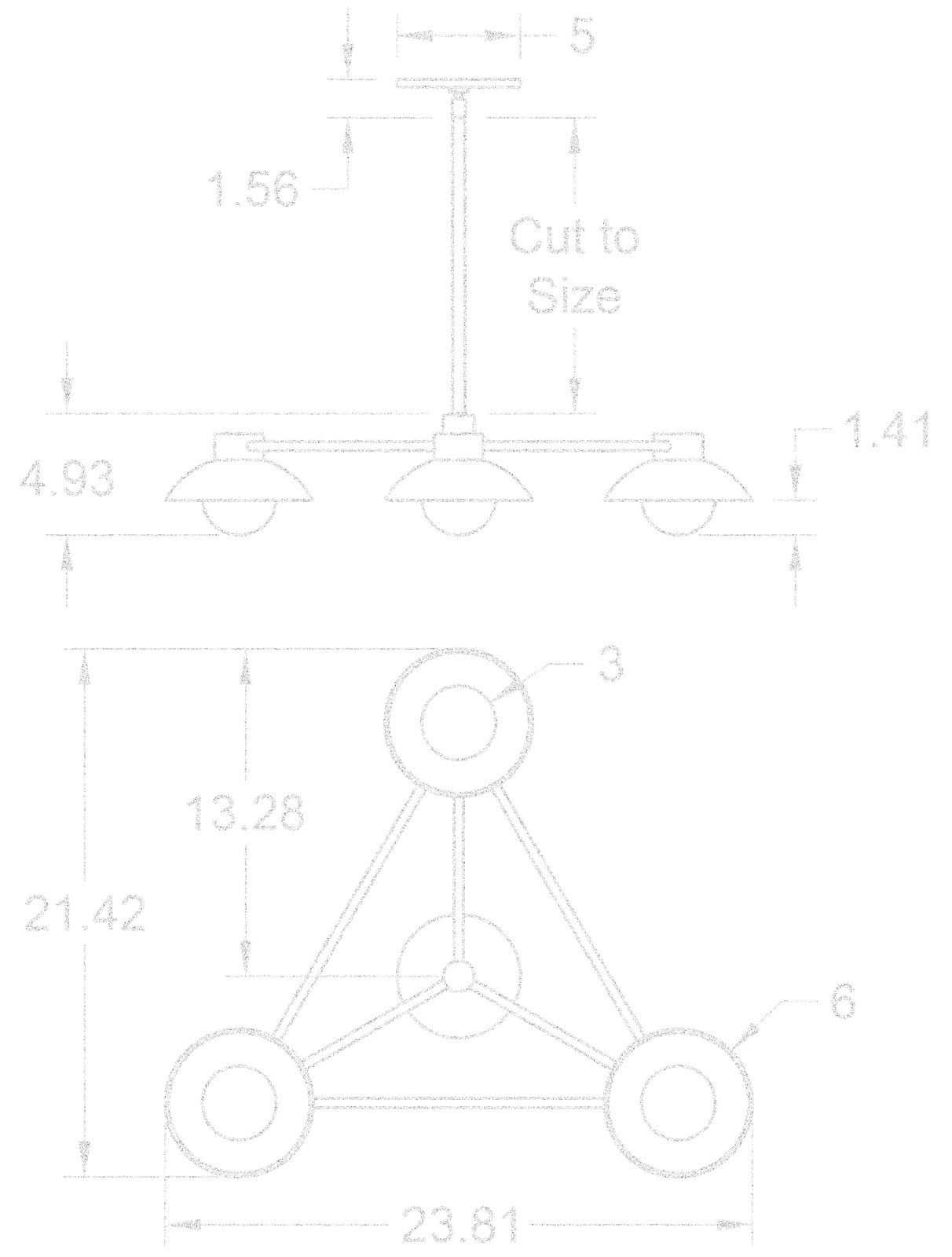 Archipelago 3 Pendant dimensions