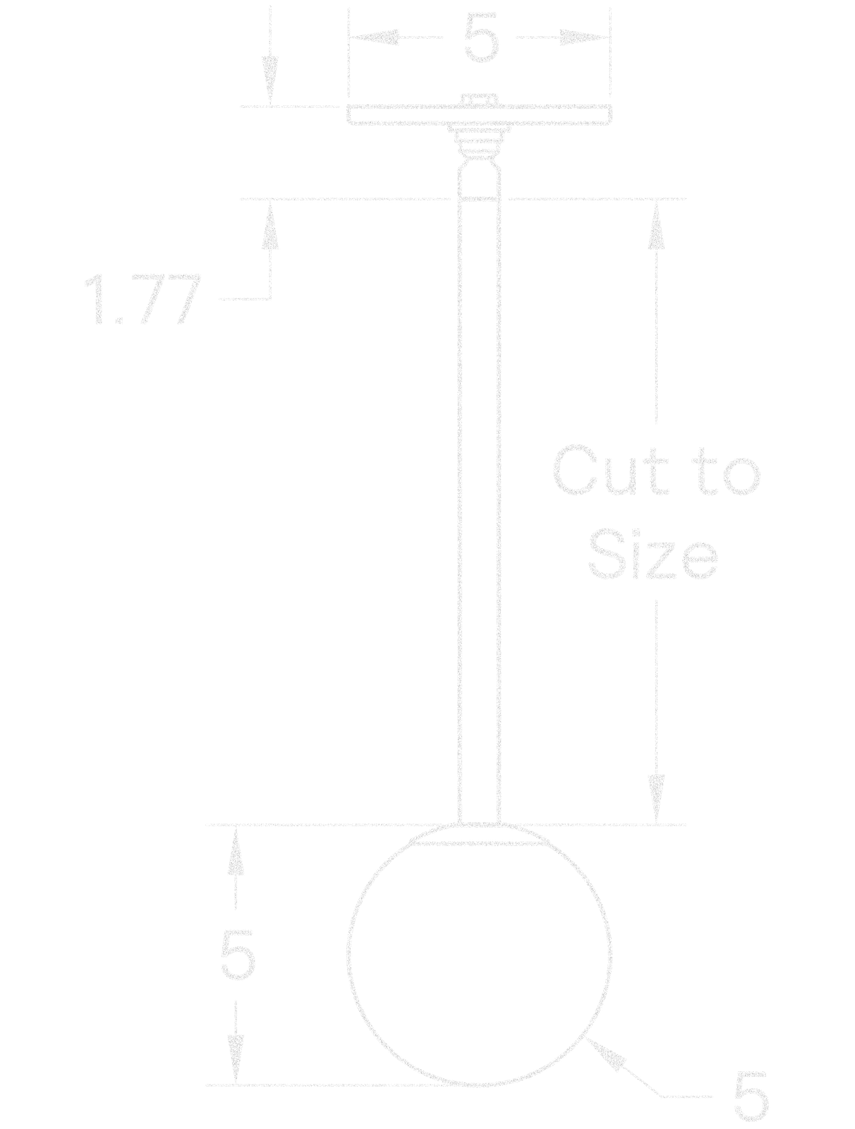 Bastion 5" Pendant dimensions