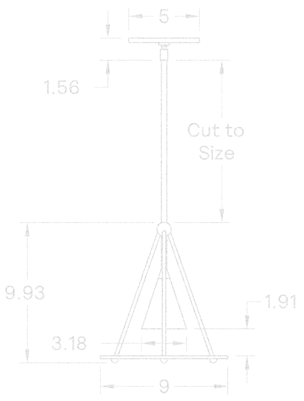Tri Cone Mini dimensions