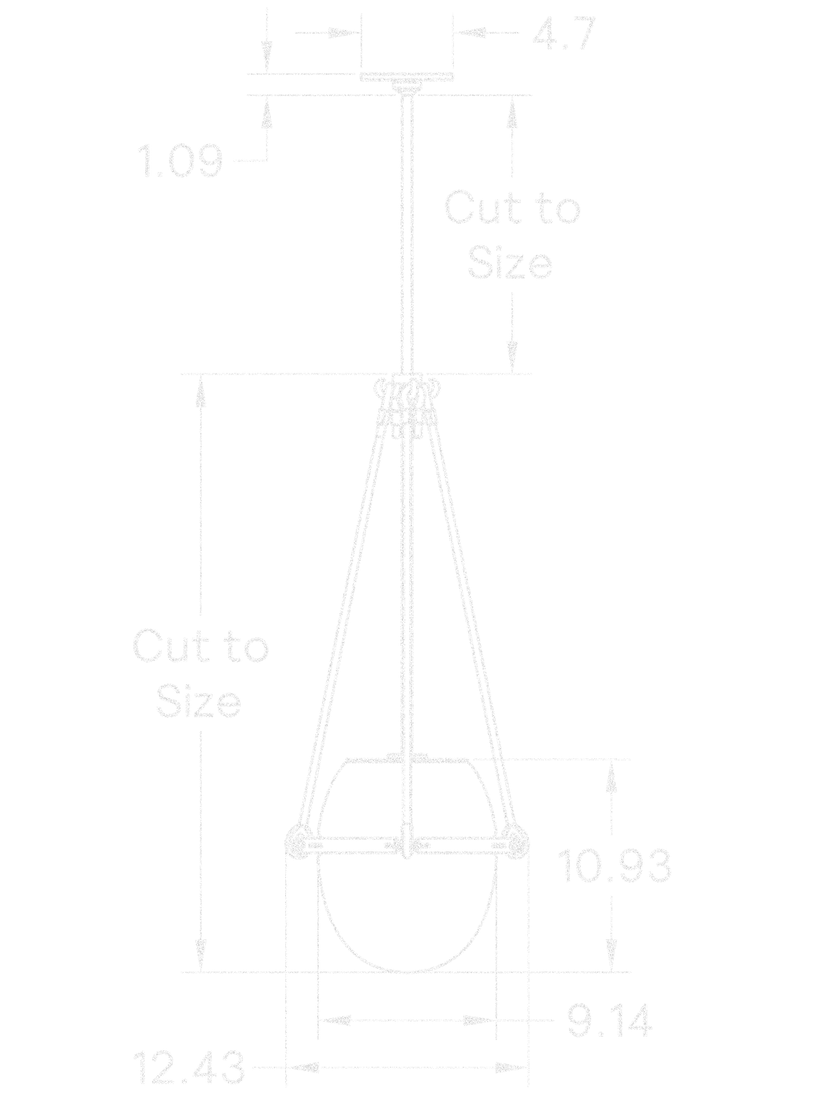Buoy Pendant 09" dimensions
