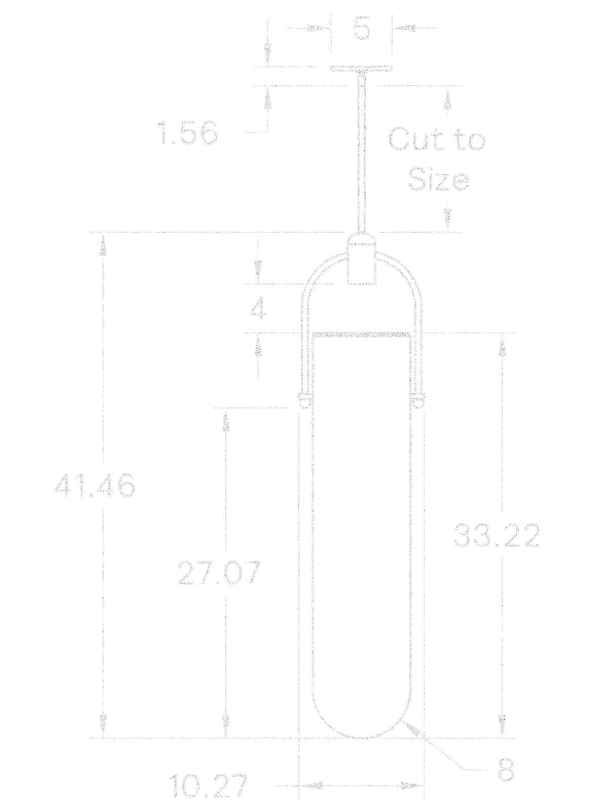 Arc Well Pendant 33" dimensions