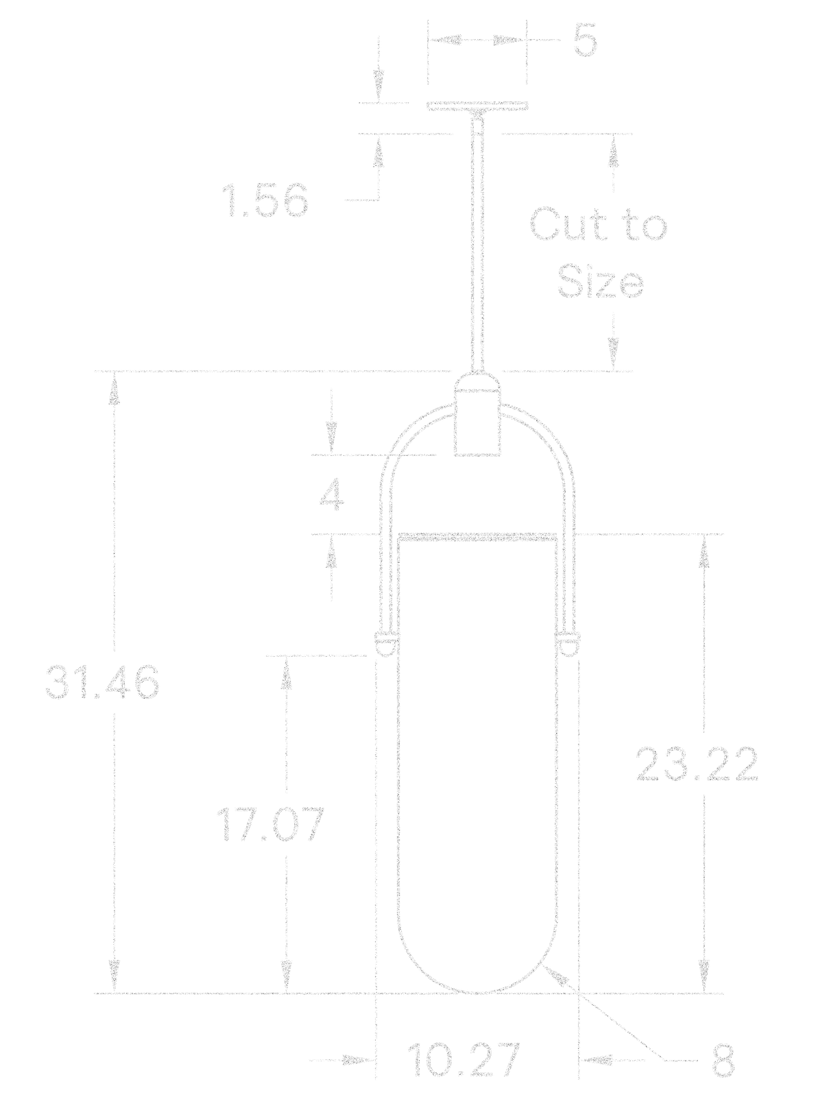 Arc Well Pendant 23" dimensions