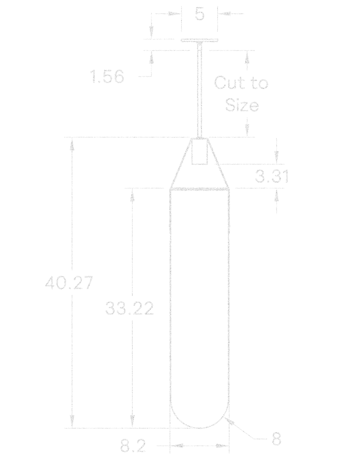 Well Pendant 33" dimensions
