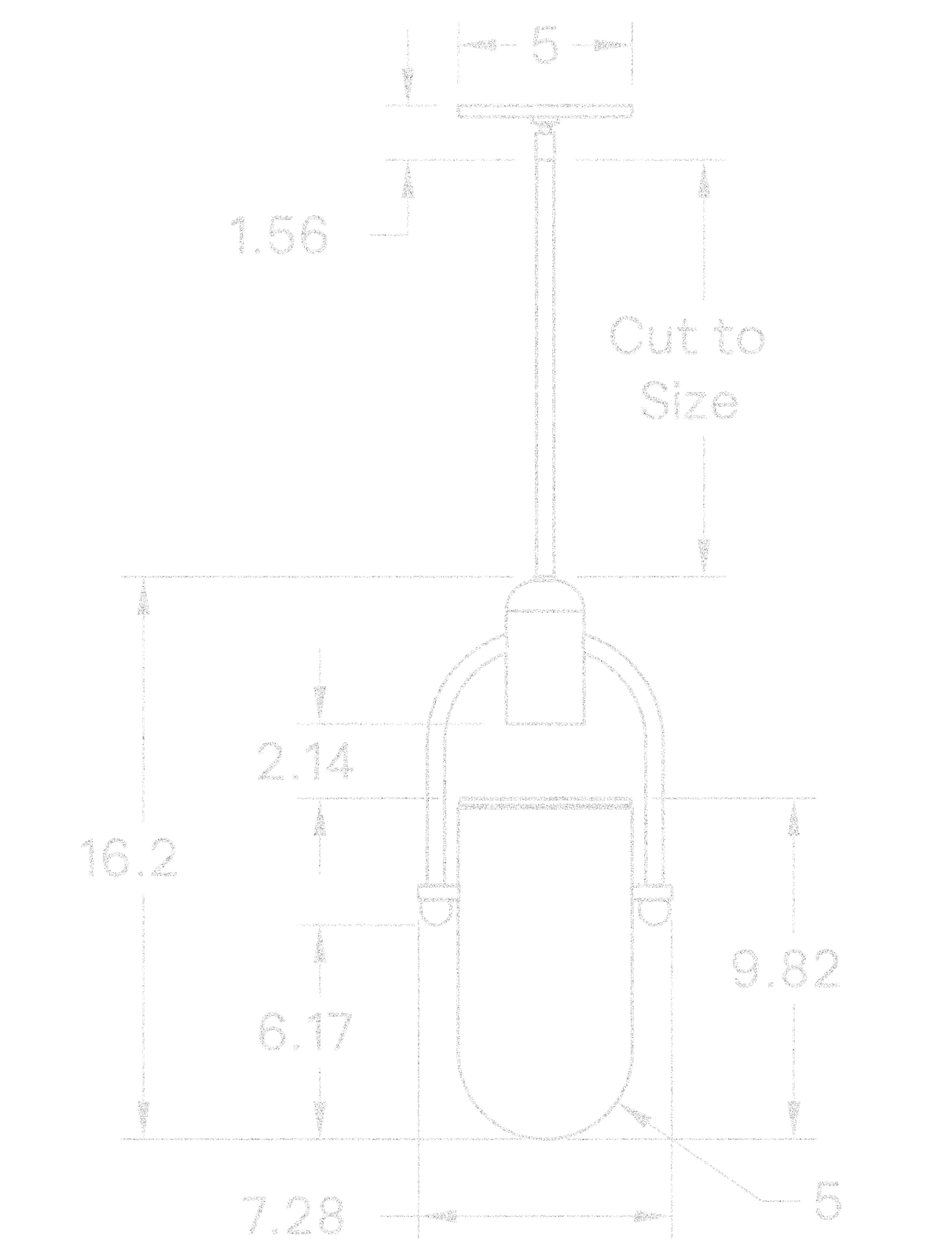 Arc Well Pendant Mini dimensions