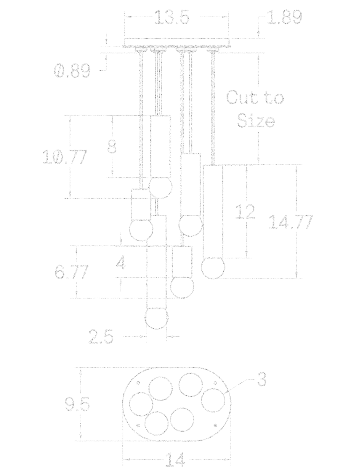 Wood Cylinder 6 dimensions