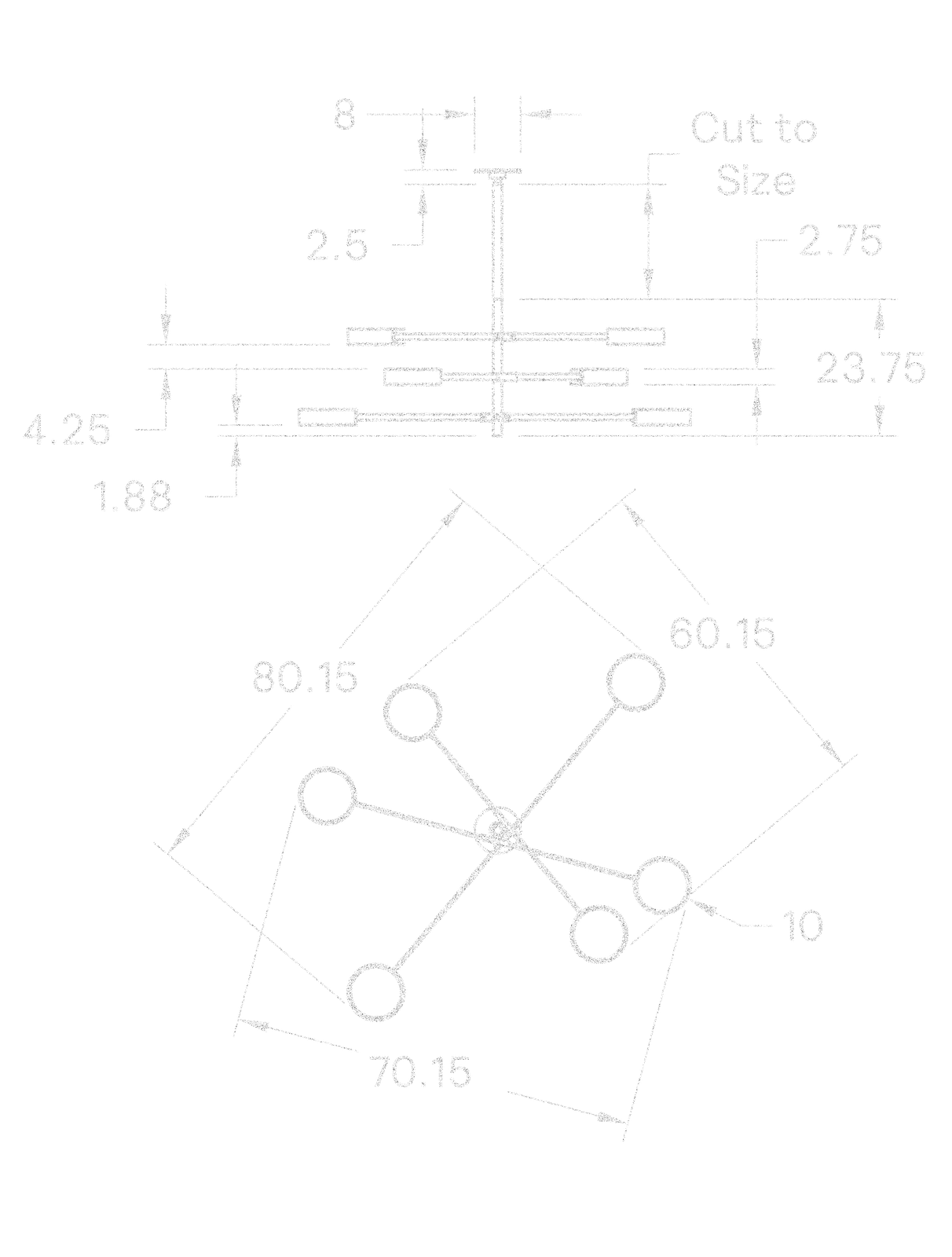 Monoscope 6 Chandelier dimensions