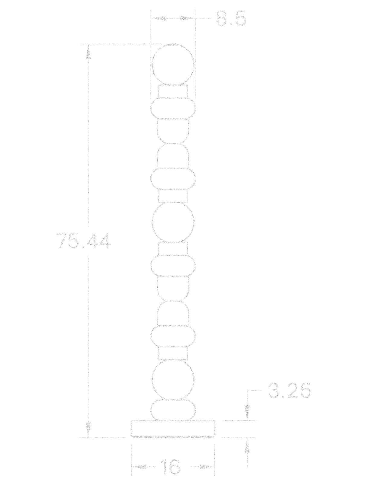 Alabaster Totem 16 dimensions