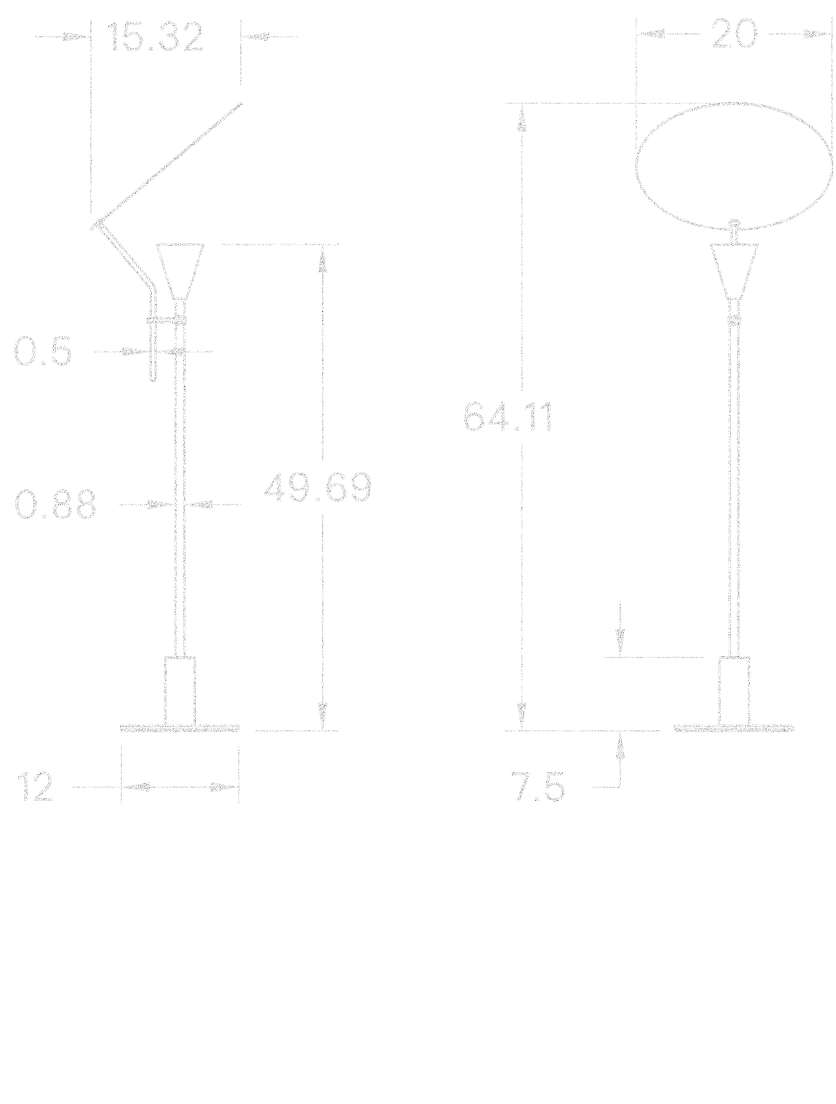 Sail Floor Lamp dimensions