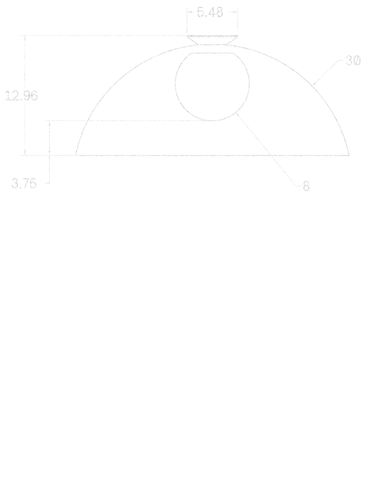 Flush Half-Dome 30" dimensions