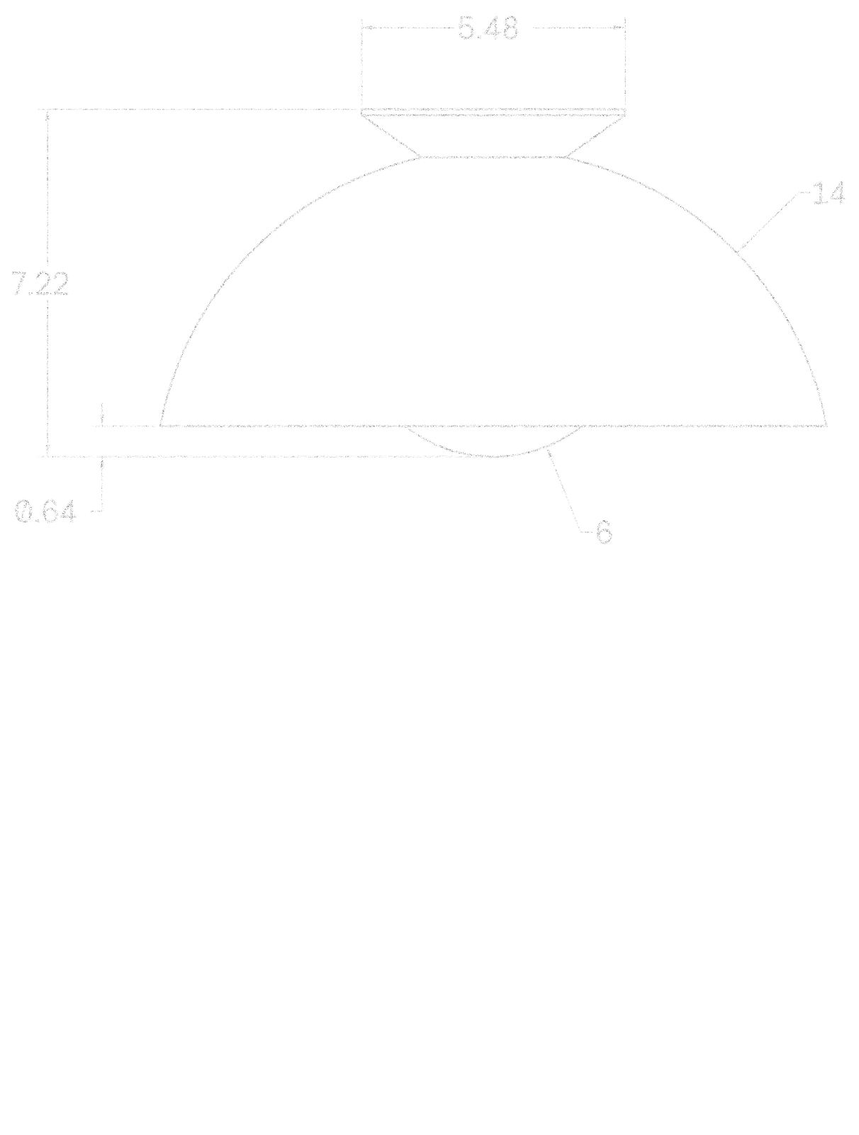 Flush Half-Dome 14" Perforated dimensions
