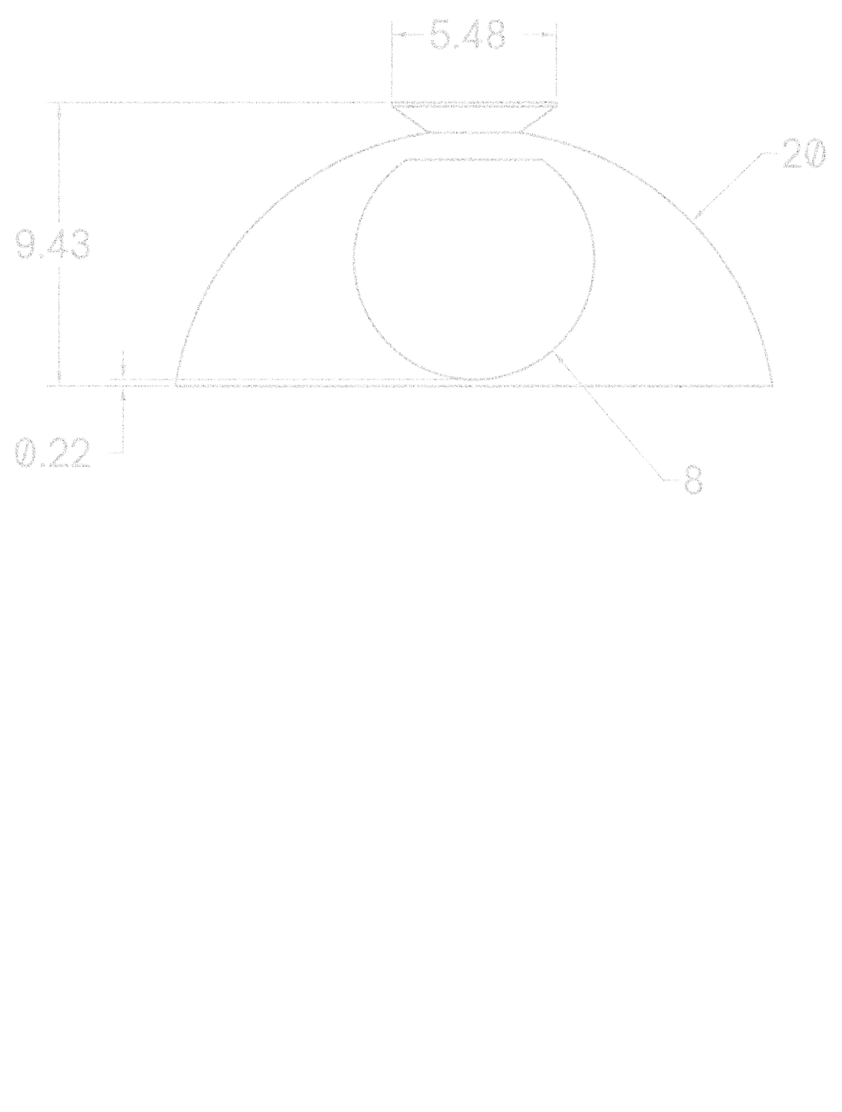 Flush Half-Dome 20" Perforated dimensions