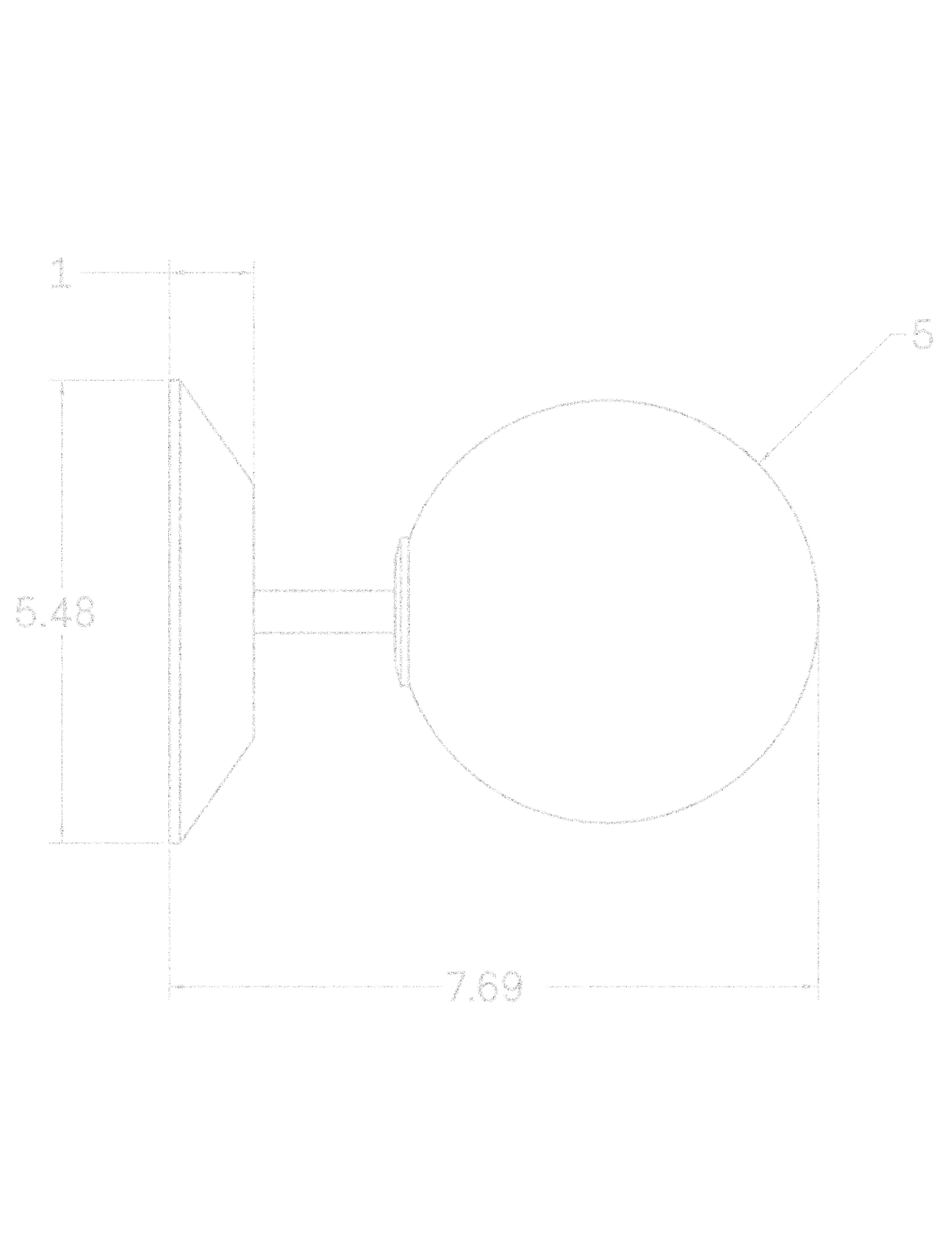 Stud Sconce 5" dimensions